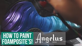 Custom Nike Foamposites  Angelus Pearlescent Paints  Custom Shoes [upl. by Irbua]