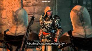 Assassins Creed Revelations  Yusuf Tazims Death and Ezios Speech [upl. by Sundin987]