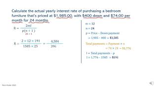 Calculating Actual Yearly Interest Rate [upl. by Ameer]