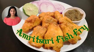 Amritsari Fish Fry Recipe  How to make fish fry  Crispy Fish Pakora Recipe अमृत्सरी फ़िश फ़्राई🐠 [upl. by Suryc]