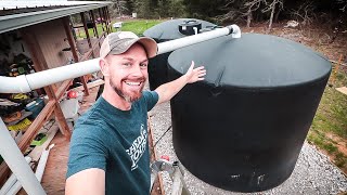 How to Install a 5000 gallon Rainwater Harvesting System [upl. by Aitselec]