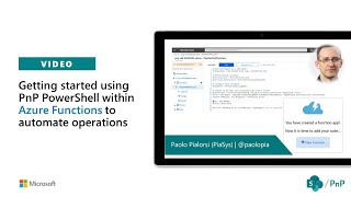 Getting started using PnP PowerShell within Azure Functions to automate operations [upl. by Neumann]