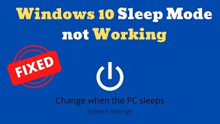 How to FIX Windows 10 Sleep Mode not Working  5 Methods [upl. by Pallaton]