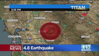 Earthquakes Measuring 59 and 48 Shake Northern California [upl. by Goldina216]