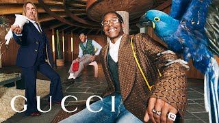 AAP Rocky Iggy Pop and Tyler The Creator in the New Gucci Tailoring Campaign [upl. by Lubbock]