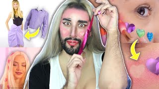 Getting Date Ready With 5 Minute Crafts💜🖤 The Welsh Twins [upl. by Nalra239]