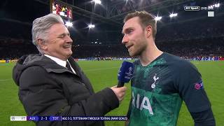 quotWe had heart and Lucas Mouraquot Christian Eriksen reacts to Spurs reaching Champions League final [upl. by Reynold]