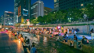 Seoul Night Walk From Dongguk University to City Hall  Walking Tour 4K HDR [upl. by Trstram830]