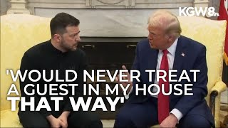 Portland nonprofit aiding Ukrainians reacts to Zelenskyy Trump JD Vance Oval Office meeting [upl. by Kcirre196]