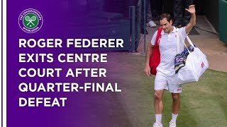 Roger Federer Exits Centre Court After Hubert Hurkacz Defeat  Wimbledon 2021 [upl. by Ahtael841]