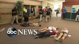 Police Practice Active Shooting Drill at Colorado High School [upl. by Redneval]