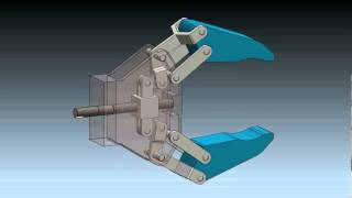 Robot Gripper Mechanism in SolidWorks 2012 [upl. by Annaiek]