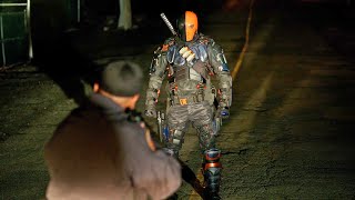 Deathstroke All Powers Skills Weapons and Fights from Arrow All Seasons [upl. by Rakel501]