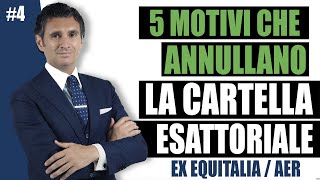 4  I 5 Motivi che Annullano la Cartella Esattoriale [upl. by Codd]