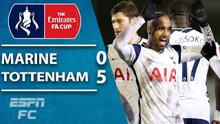 Marine vs Tottenham highlights Spurs make quick work of the 3rdround darlings  ESPN FC FA Cup [upl. by Bina244]