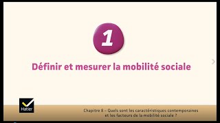 SES cours de Tle  définir et mesurer la mobilité sociale [upl. by Kcajyllib]