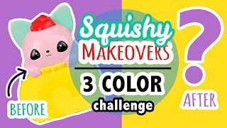 Squishy Makeover 3 Color Challenge [upl. by Fruin]