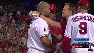 TEXLAA Pujols hit on the helmet stays in game [upl. by Erland954]