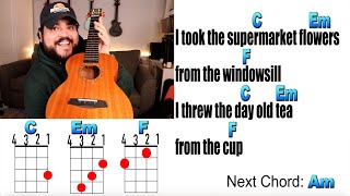 SUPERMARKET FLOWERS  Ed Sheeran  Ukulele Cover amp Play Along Chords amp Lyrics [upl. by Kenelm]