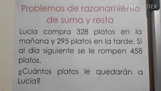 Problemas de razonamiento con suma y resta [upl. by Amasa511]