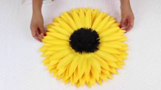 DIY Paper Sunflower using Template 7 [upl. by Airbma807]