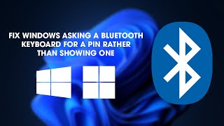 How to fix Bluetooth keyboard asking for a PIN not giving a PIN on Windows 11 amp 10 [upl. by Girardi52]