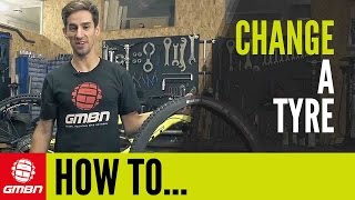 How To Change An MTB Tyre  Mountain Bike Maintenance [upl. by Rosena486]