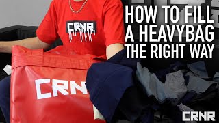 How To Fill A Heavy Bag The Right Way  Combat Corner Professional [upl. by Arbmahs638]