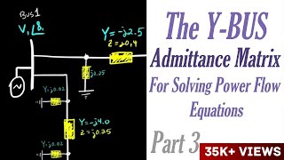 The Ybus Admittance Matrix for Solving Power Flow Equations Part 3 [upl. by Novihc857]