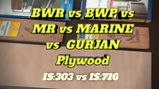 BWR vs BWP vs MARINE vs GURJANGARJAN vs COMMERCIAL MR Plywood [upl. by Gilpin]