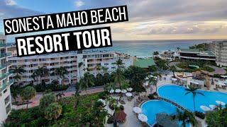 Sonesta Maho Beach Resort Tour St Maarten  Maho Beach [upl. by Shurwood]