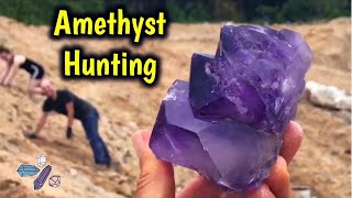 Finding Large Amethyst Crystals Digging Jackson’s Crossroads  Public Mine  JXR [upl. by Amalberga]