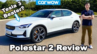 Polestar 2 EV review  see where it beats the Tesla Model 3 [upl. by Laiceps]