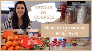 RETOUR DE COURSES régime IG bas  MEAL PREP  MENU de la semaine idée de repas et recettes rapides [upl. by Bakeman]