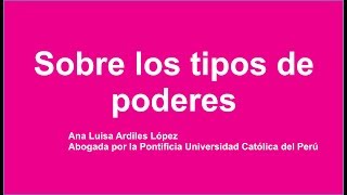 Sobre los tipos de poderes [upl. by Lyreb660]