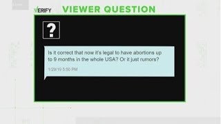 Is it legal to have abortions at up to 9 months in the US  VERIFY [upl. by Eey]