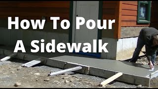 Beginners Concrete Sidewalk  Do It Yourself Form Pour Finish [upl. by Knighton658]