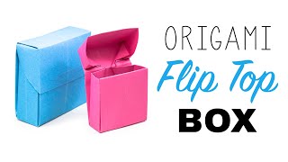 Origami Flip Top Box Tutorial  DIY  Paper Kawaii [upl. by Eiramyllek]