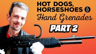 Firearms Expert Reacts To EVEN MORE Hot Dogs Horseshoes and Hand Grenades Guns [upl. by Ryley]