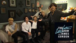 BTS on The Late Late Show with James Corden 20200128 Intro [upl. by Emoraj191]