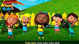 The Tofa Tafa Childrens Kindergarten Song with lyrics  Sing amp Dance Along with Little Action Kids [upl. by Godliman]