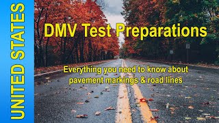 DMV Test Preparations – Road Markings amp Lines [upl. by Eboh211]