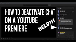 How to disable chat on YouTube Premiere [upl. by Ahsitneuq216]