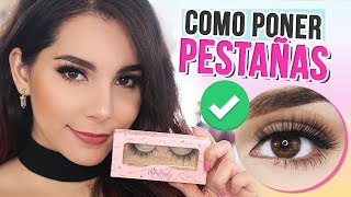 CÓMO PONER PESTAÑAS POSTIZAS FÁCIL PASO A PASO Tips ♥ Jimena Aguilar [upl. by Rosalyn398]