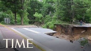 Aftermath Of Flash Flooding That Tore Through Ellicott City Maryland  TIME [upl. by Mittel]