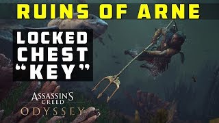 Ruins of Arne  Locked Chest Key amp Loot Treasure Location  ASSASSINS CREED ODYSSEY [upl. by Aelsel]