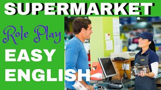 How to Speak with a 🛒 Supermarket Cashier  English Conversation Practice [upl. by Anny]