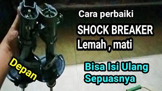 Cara mudah perbaikan Shockbreaker Depan Mobil DIY Bisa isi ulang gas dan oli selamanya [upl. by Fihsak]