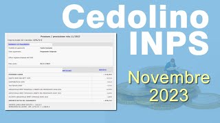 Cedolino di Pensione Novembre 2023  Ecco il pagamento Inps [upl. by Ayotal]