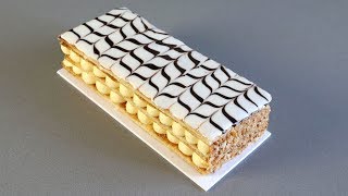 MIlhojas Napoleón con Mousseline de Vainilla  Mille Feuille Napoleon with Vanilla Mousseline [upl. by Einahpets]